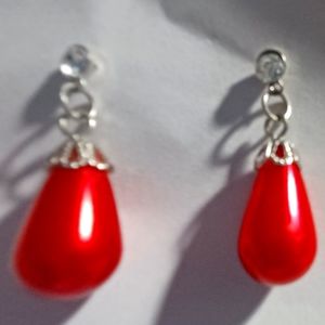 Red Candy teardrop earings